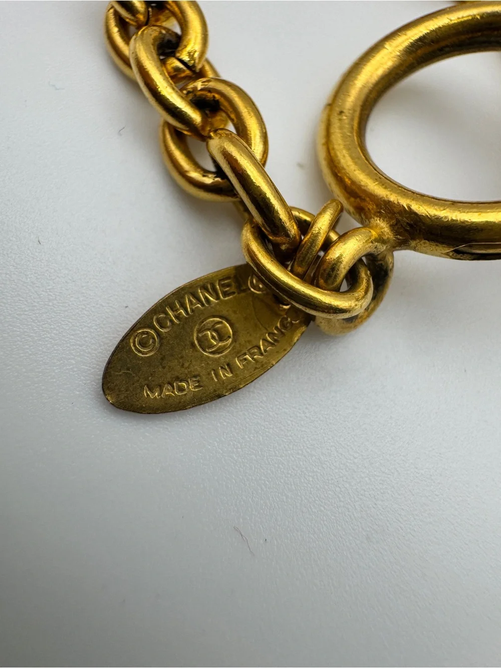 Vintage Chanel CC pendant necklace